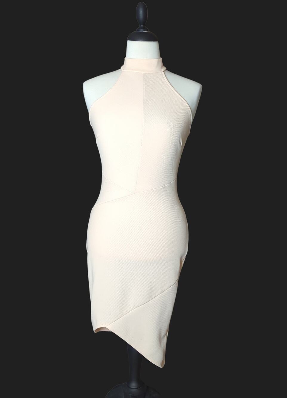 Light Pink Asymmetrical Halter Dress Size M